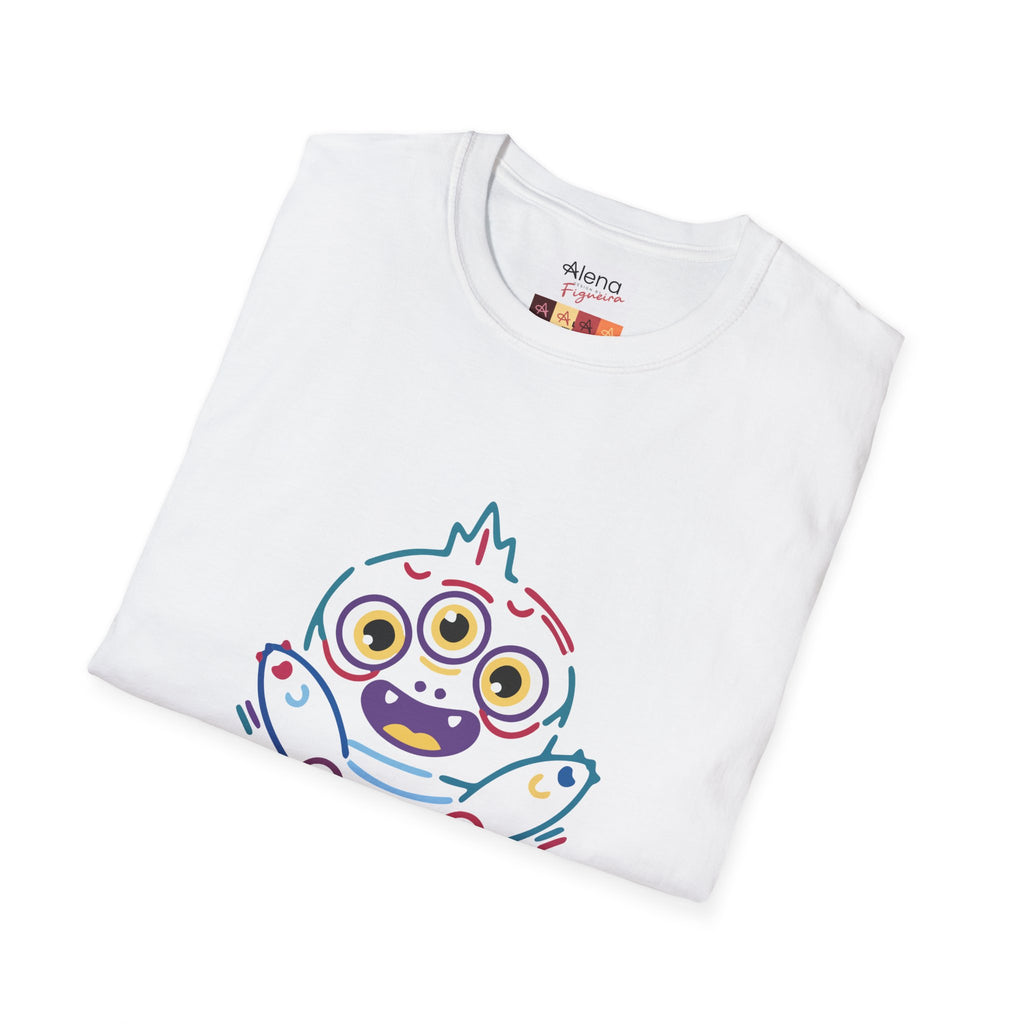 NASA Cute Alien T-Shirt — Colorful Cartoon Space Monster Tee