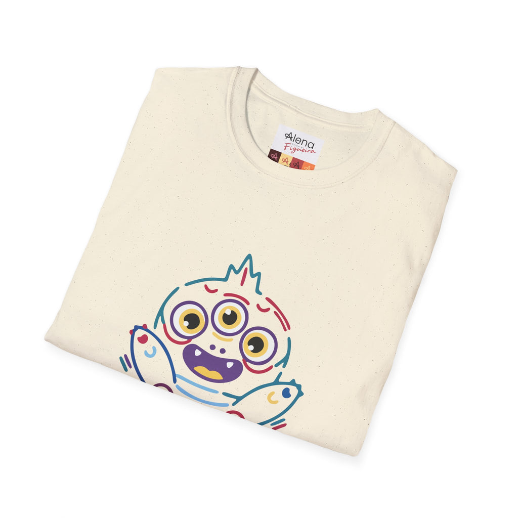 NASA Cute Alien T-Shirt — Colorful Cartoon Space Monster Tee