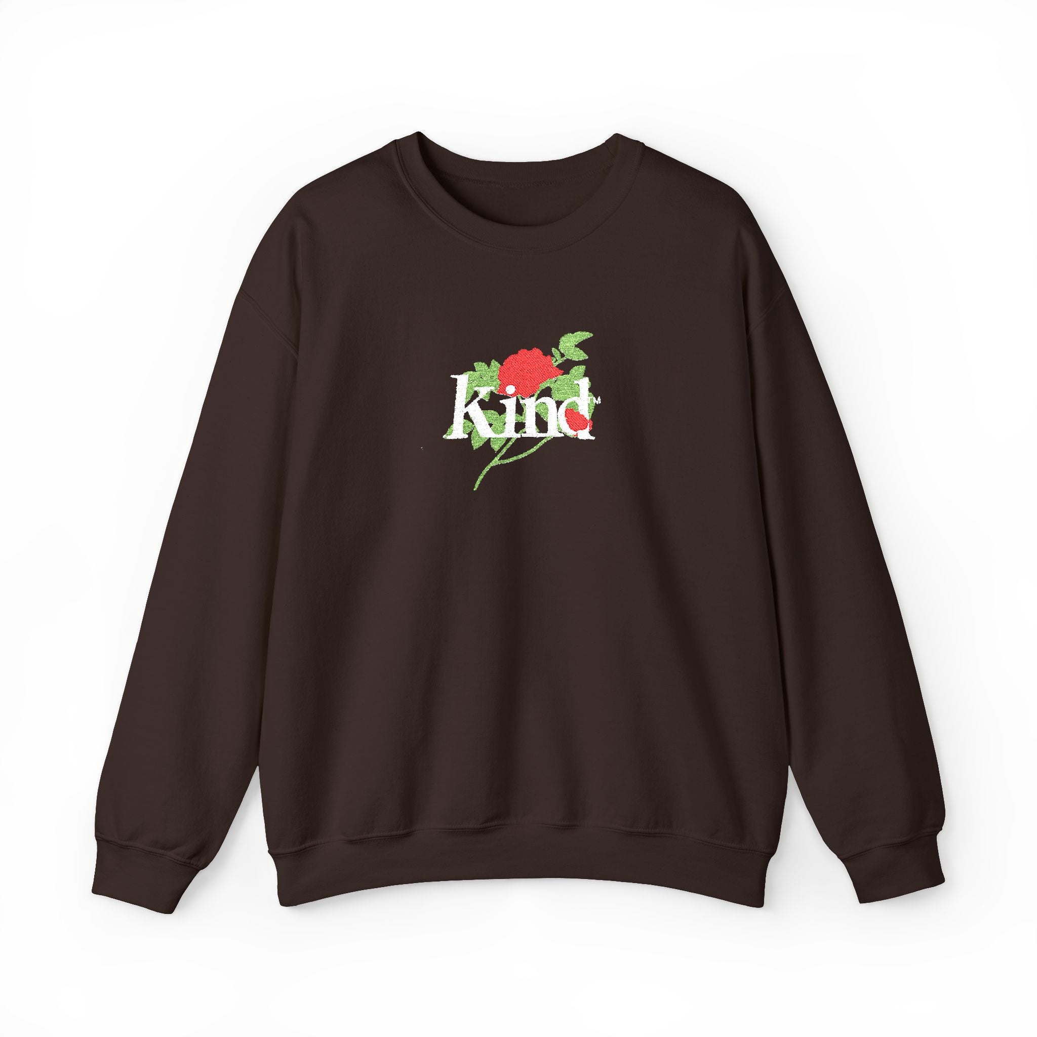 Kind Floral Crewneck Sweatshirt — Floral 'Kind' Graphic Pullover