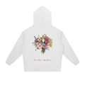 Floral Bouquet Drop-Shoulder Hoodie "For You With Love" Vintage Flower Tee