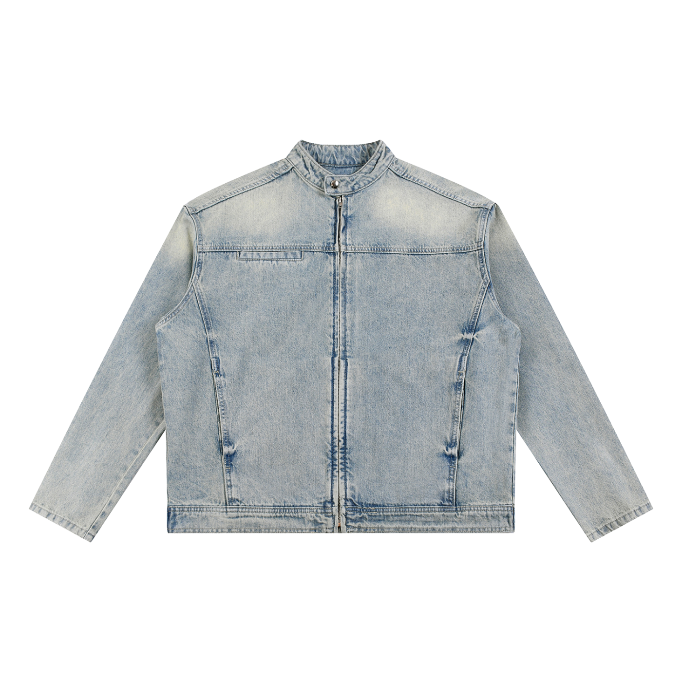 ROSES VINTAGE WASH ZIP DENIM JACKET