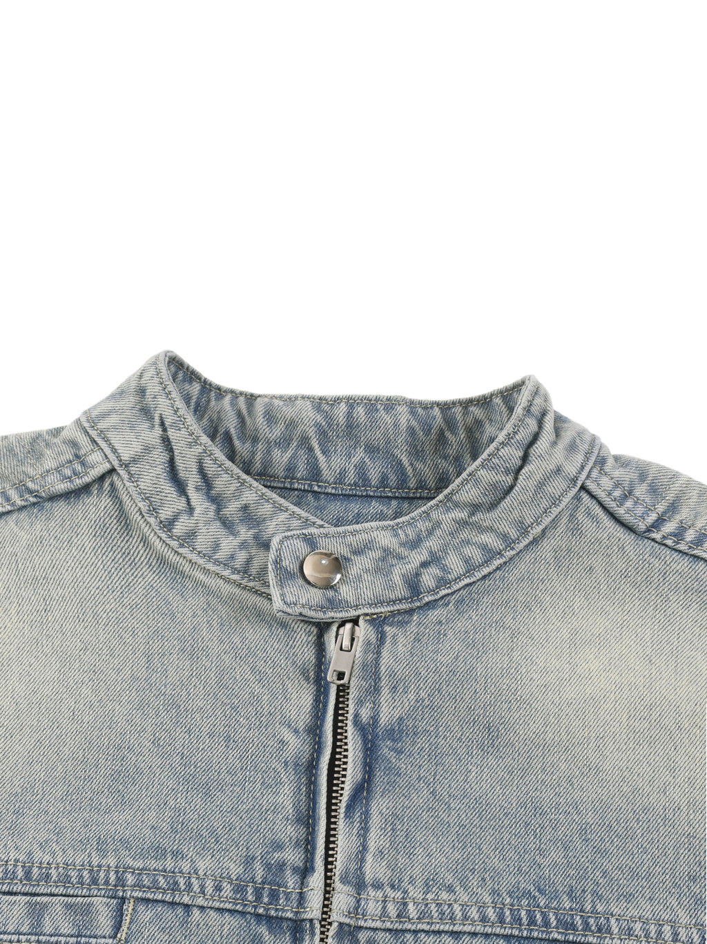 ROSES VINTAGE WASH ZIP DENIM JACKET
