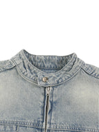 ROSES VINTAGE WASH ZIP DENIM JACKET