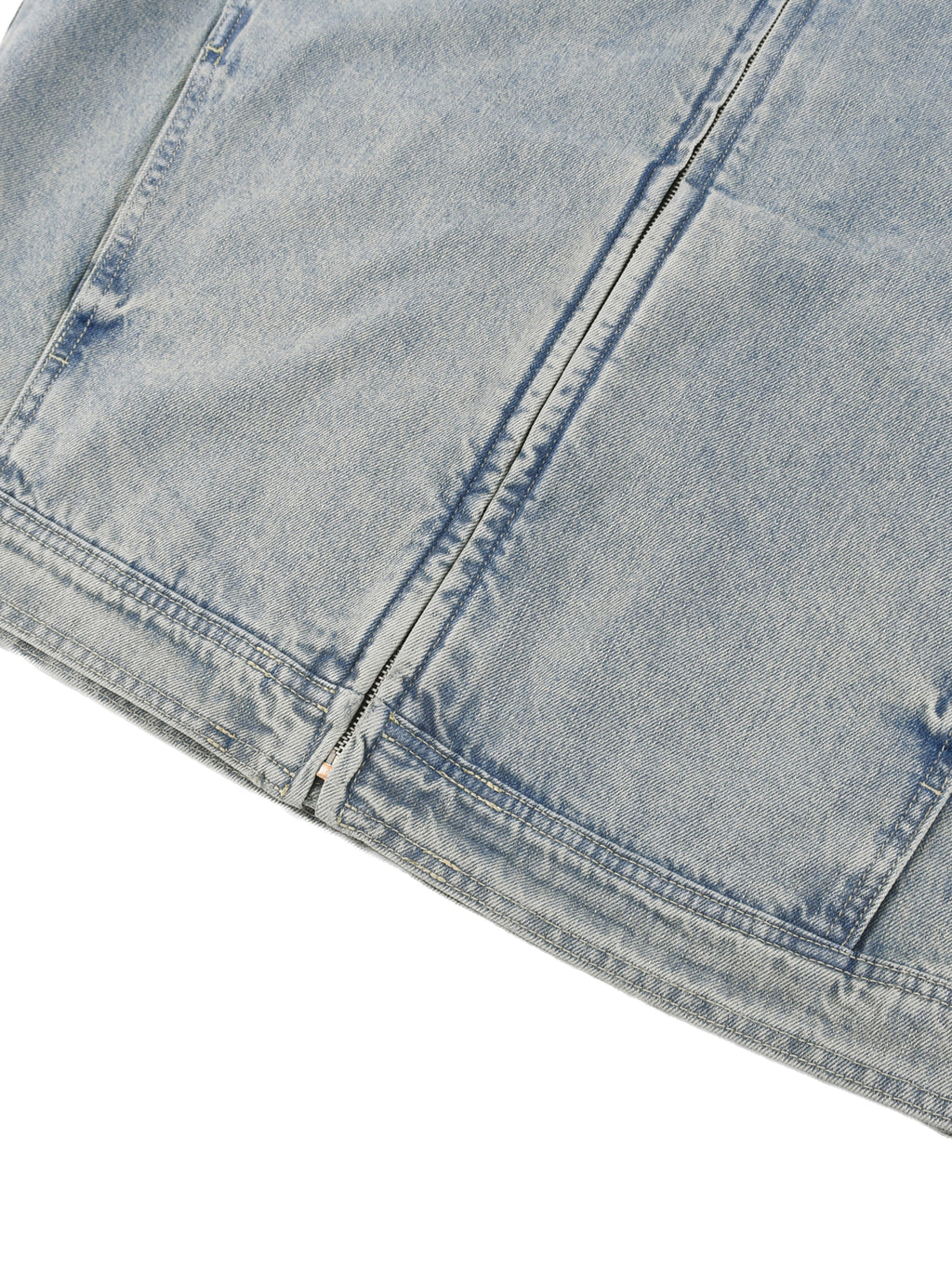 ROSES VINTAGE WASH ZIP DENIM JACKET