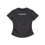 Vintage Washed Bodycon Cotton T-Shirt