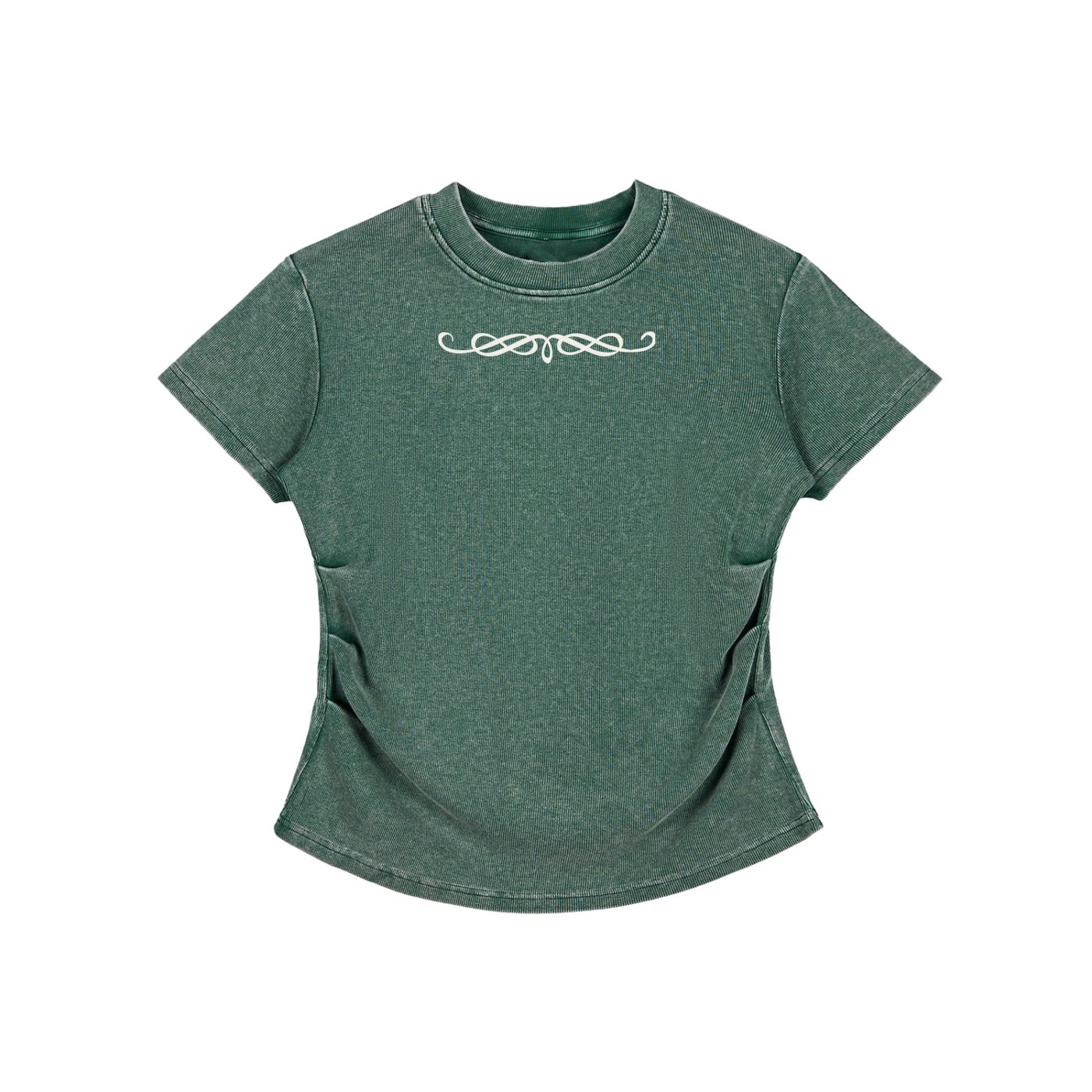 Vintage Washed Bodycon Cotton T-Shirt
